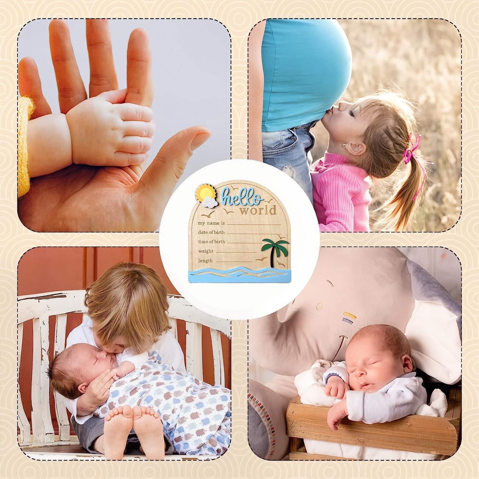 DUOJINSANXI Birth Sign Easy Fill-In Spaces, personalize with essential details.