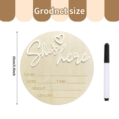 DUOJINSANXI birth-stats-board photo prop for newborn sessions