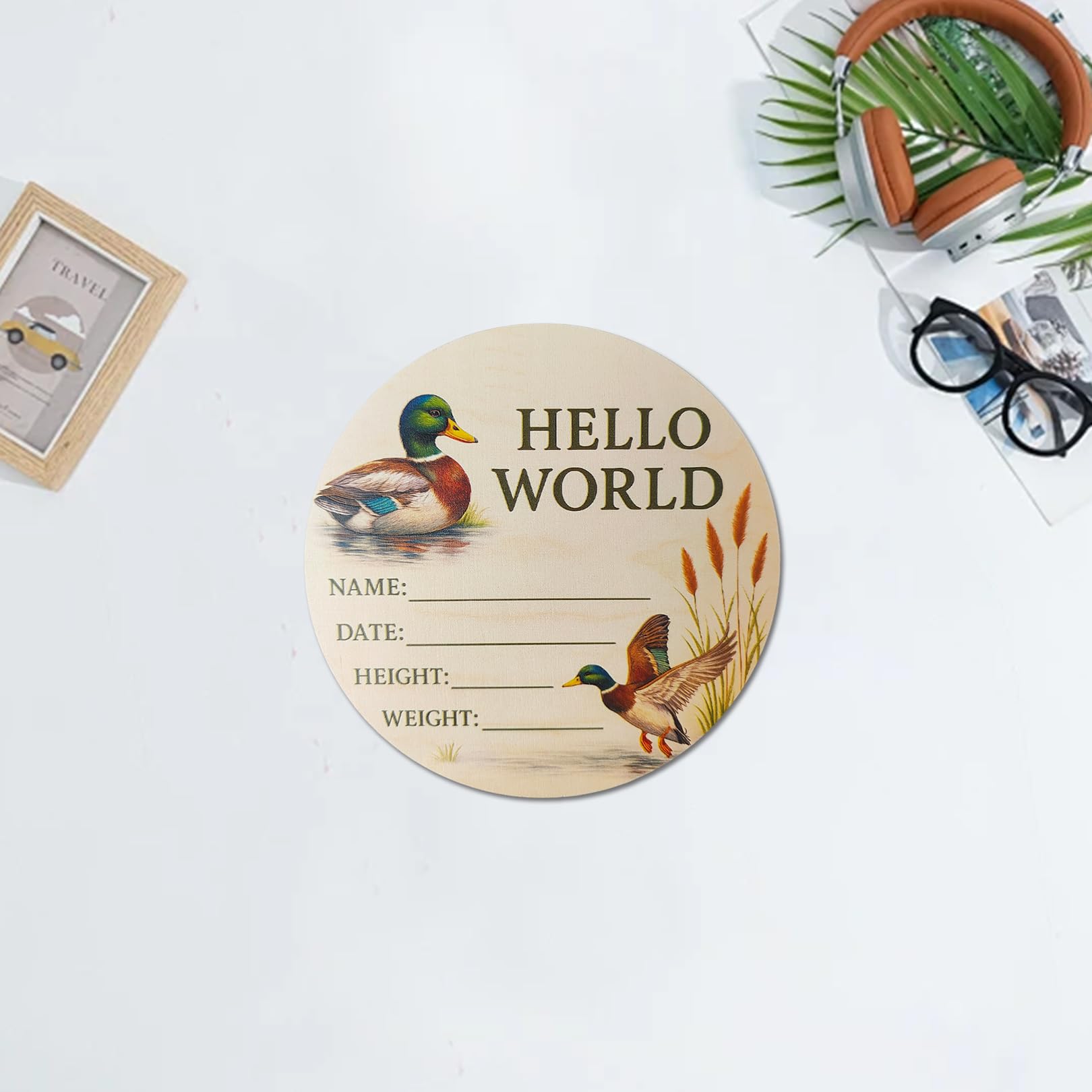 DUOJINSANXI gift-ready baby sign suitable for baby showers and newborn announcements