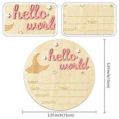 DUOJINSANXI hello world 3D letters sign highlights newborn milestone moments for photos