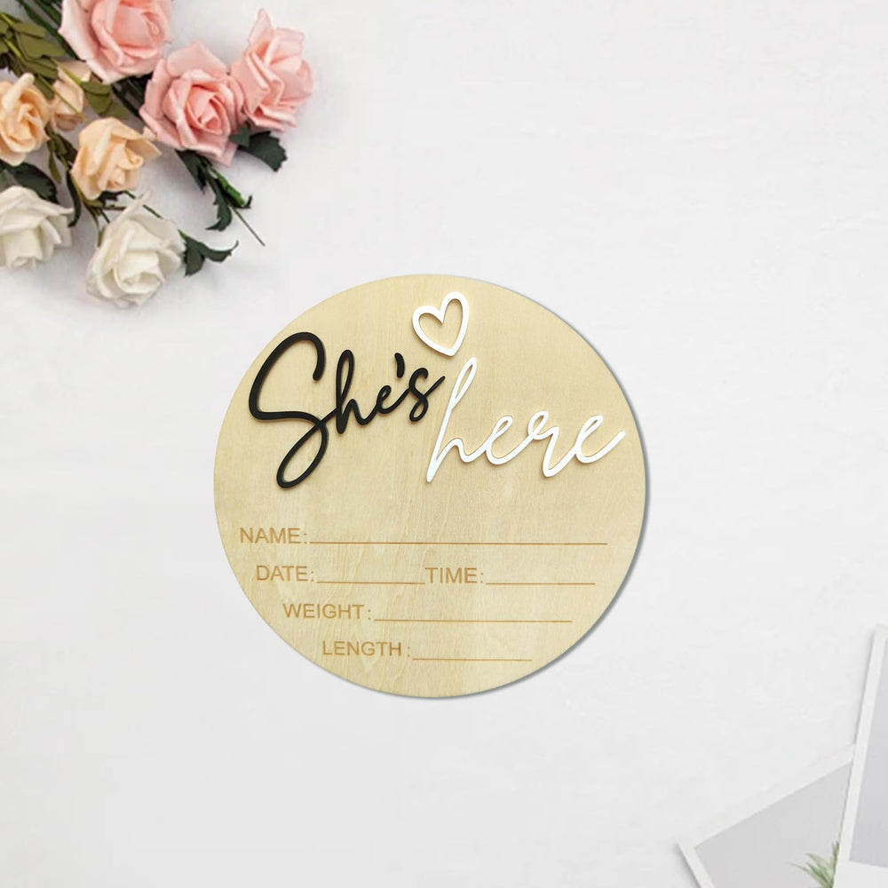 DUOJINSANXI hospital nursery wall decor sign for baby arrival celebration.