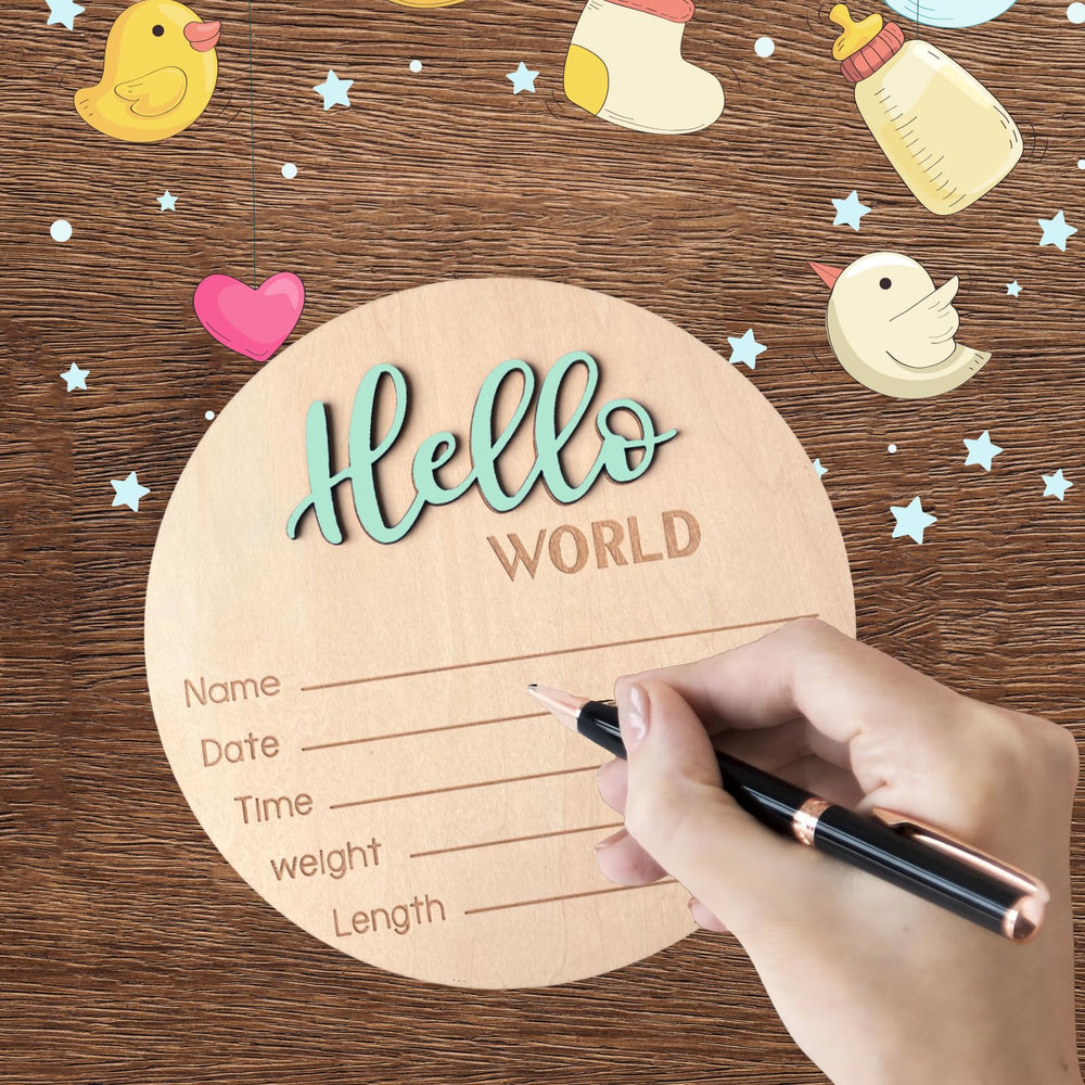 DUOJINSANXI Newborn photos prop sign demonstrates versatile use in picture moments
