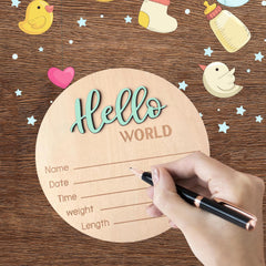 DUOJINSANXI Newborn photos prop sign demonstrates versatile use in picture moments