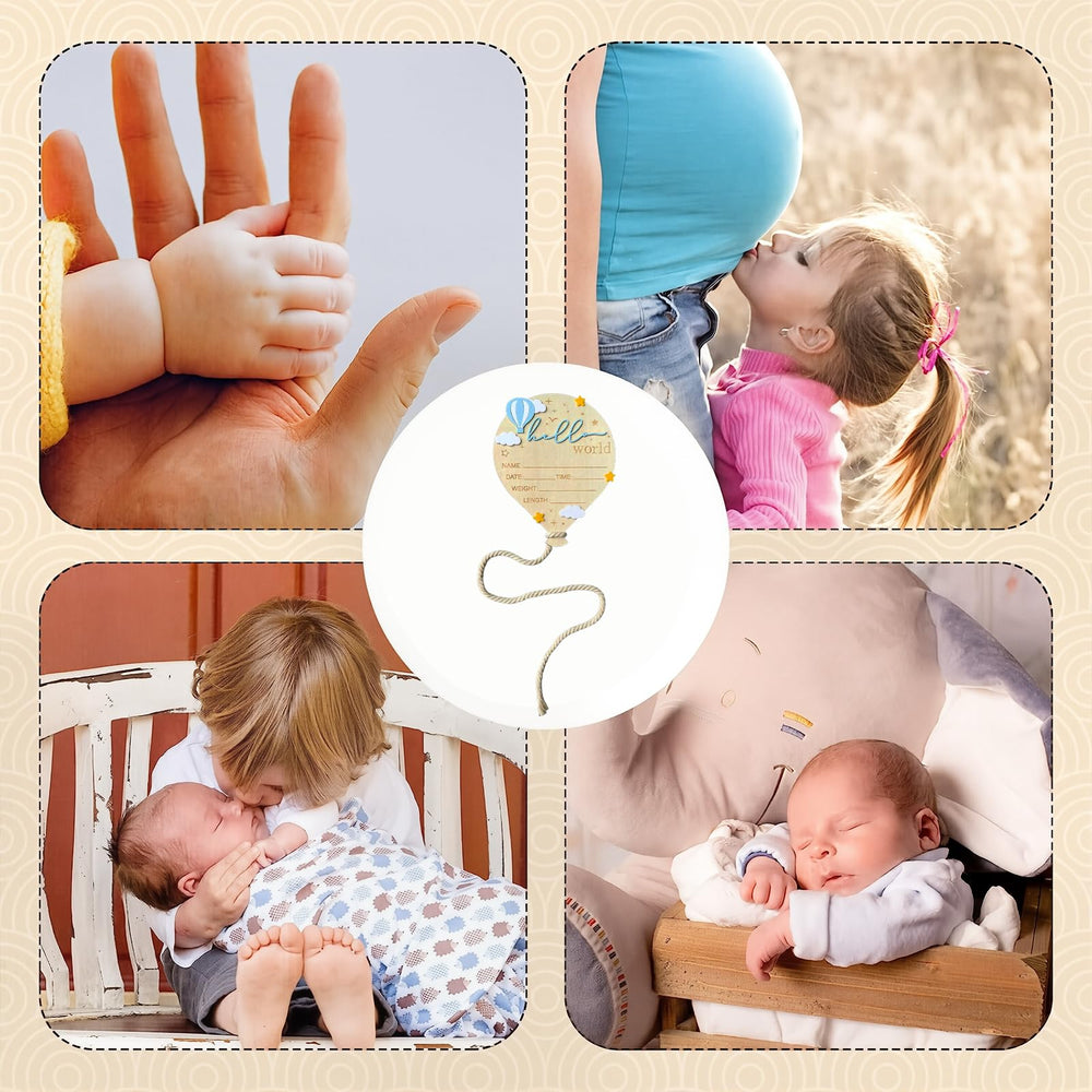 DUOJINSANXI newborn photo prop sign adding charm to portraits.