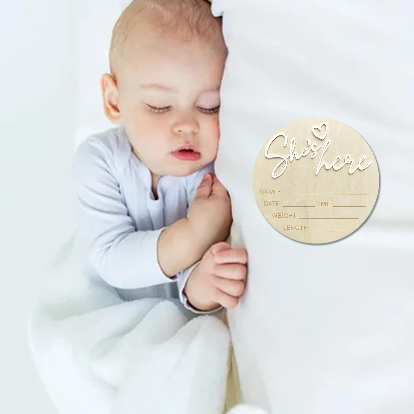 DUOJINSANXI nursery decor white wood sign in baby room