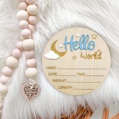 DUOJINSANXI moon and cloud design sign adds night ambience to nursery.