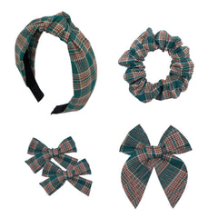 DUOJINSANXI plaid headband knot provides secure, stylish everyday wear.