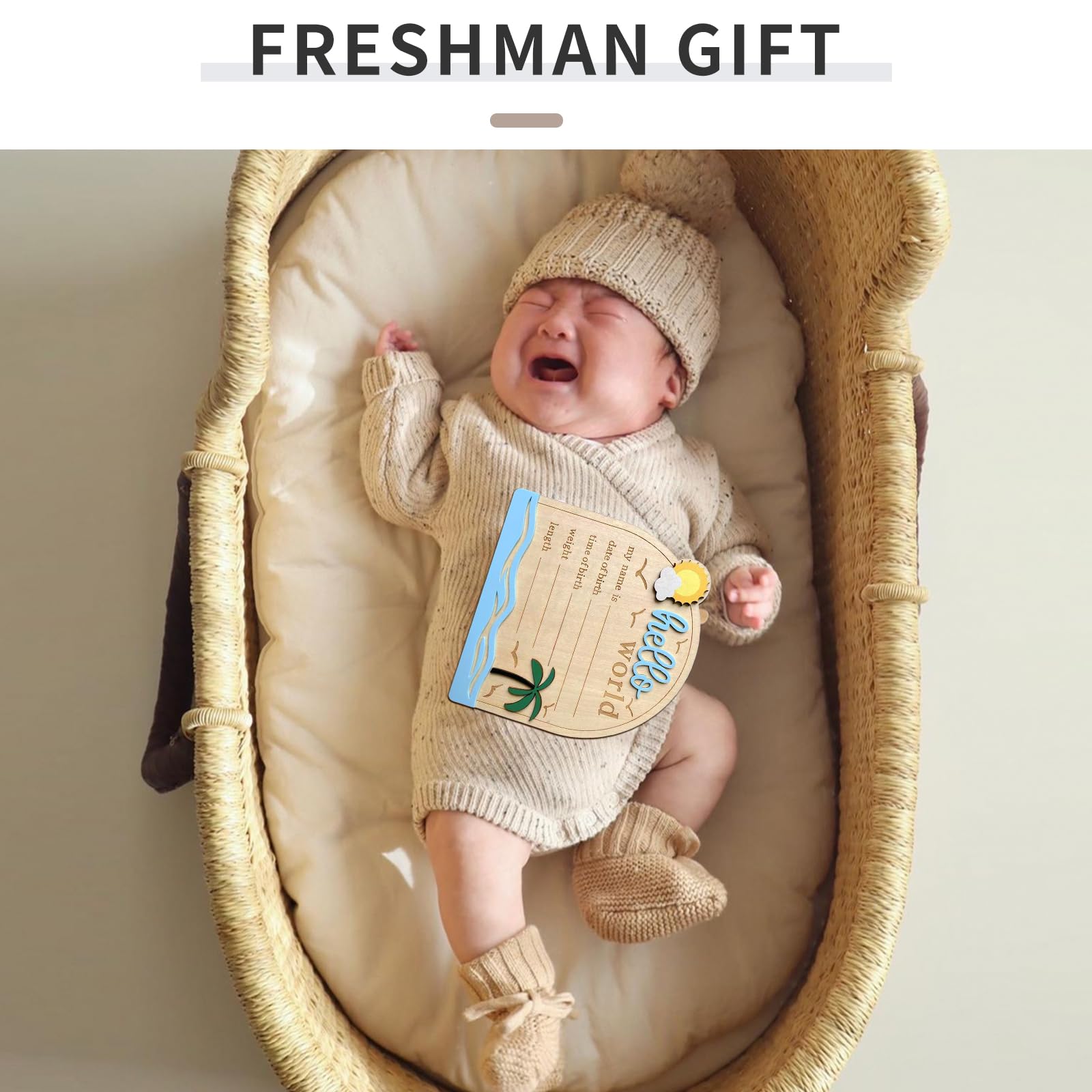 DUOJINSANXI Welcome Baby Memory Sign, a cherished keepsake.