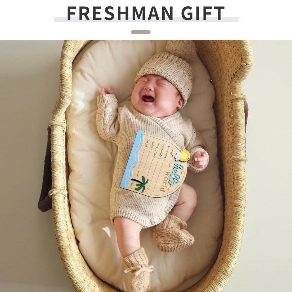 DUOJINSANXI Welcome Baby Memory Sign, a cherished keepsake.