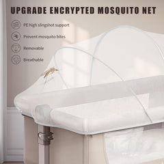 DUOMI Bassinet Cover cat-friendly mesh maintains airflow.