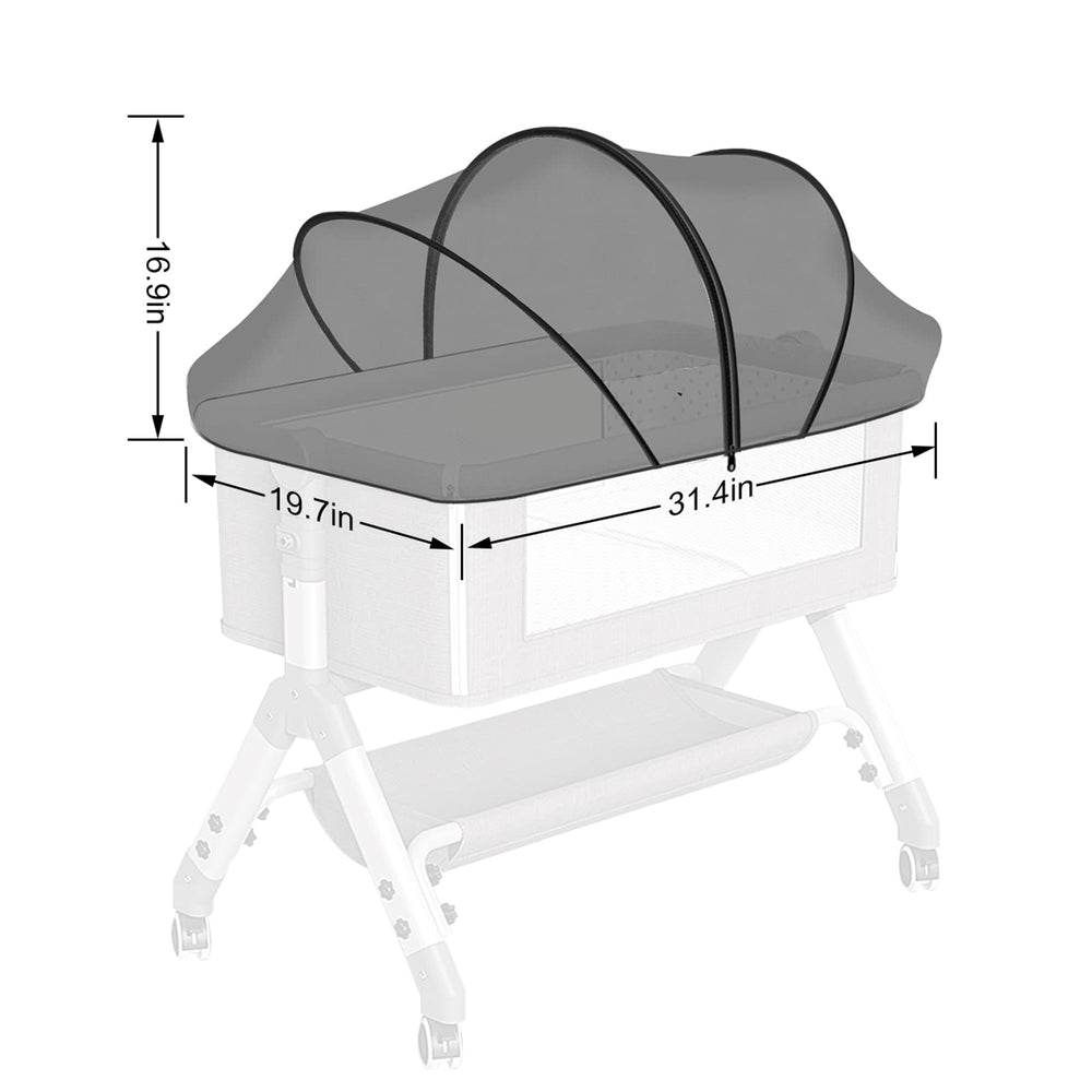 DUOMI bassinet cover expanded size 39.37 by 21.7 inches for broad coverage.