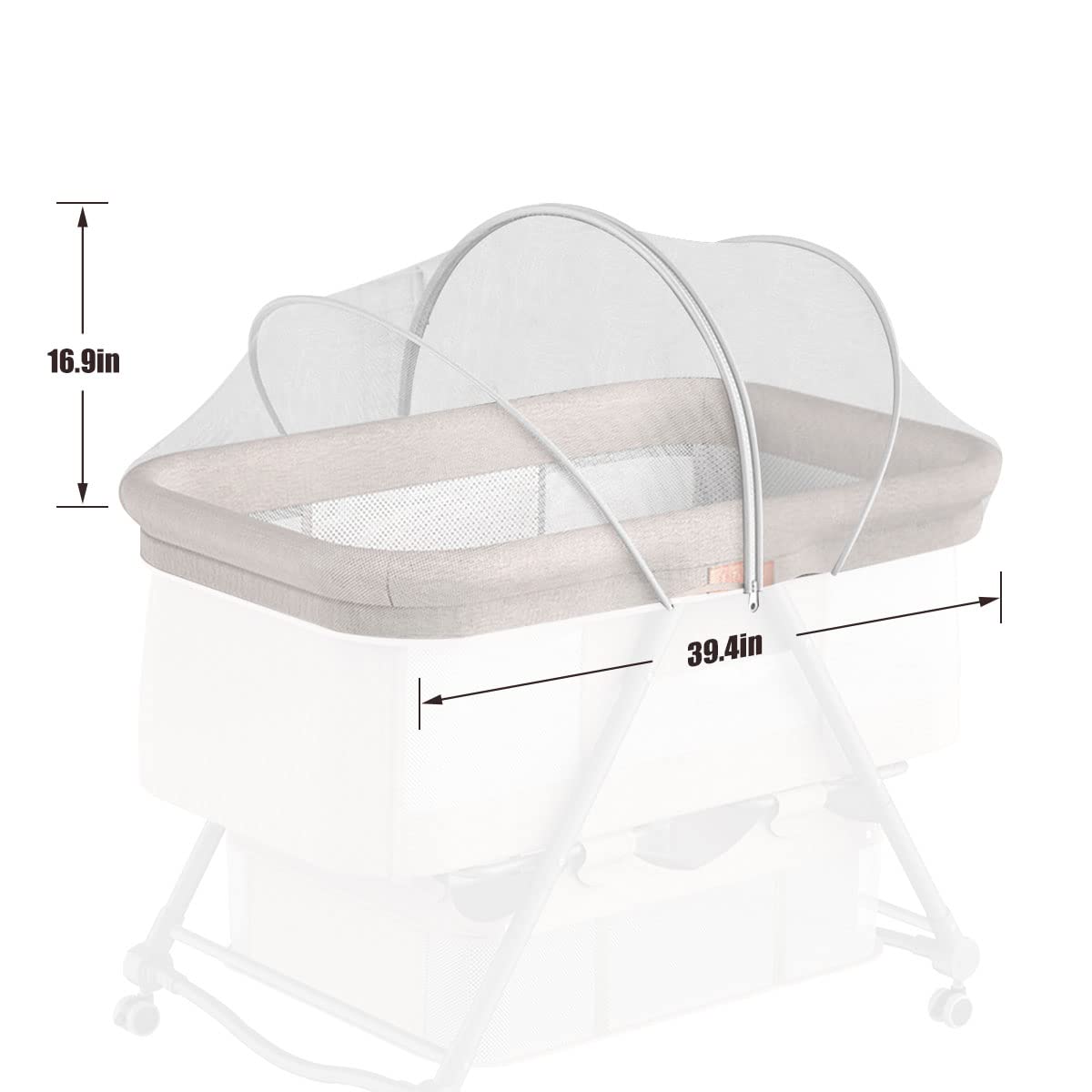 DUOMI Bassinet Cover packs flat for easy storage and travel.