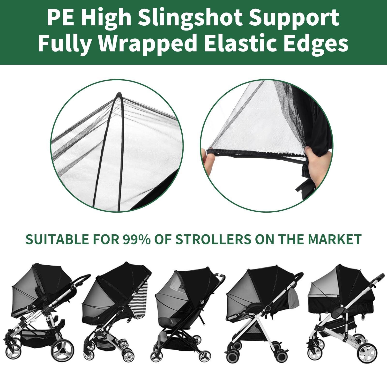 DUOMI elastic fixation prevents shade from slipping during travel.