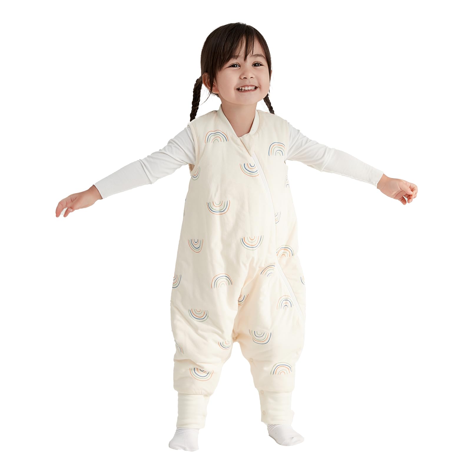 Duomiaomiao sleep sack front view delivers cozy warmth for winter nights and active toddlers.