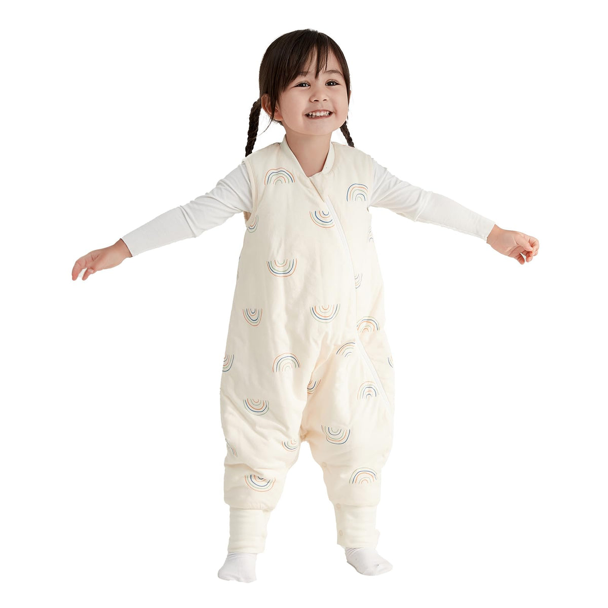 Duomiaomiao sleep sack front view delivers cozy warmth for winter nights and active toddlers.