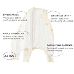 Duomiaomiao sleep sack side zipper image highlights easy diaper changes on the go.