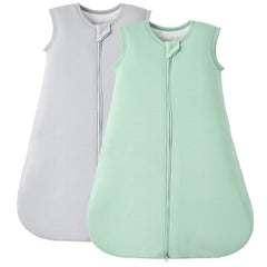 Duomiaomiao bamboo-rayon sleep sack fabric close-up shows butter-soft baby comfort.