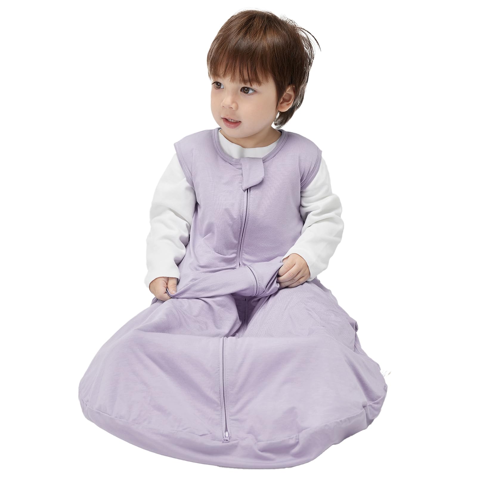 Duomiaomiao spacious neckline promotes safe movement and hip development during sleep