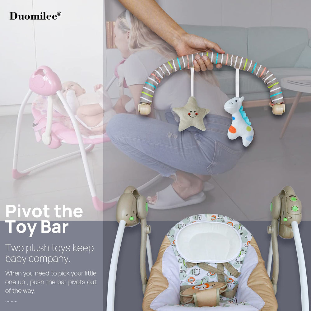 Duomilee baby swing stuffed toys encourage tactile play