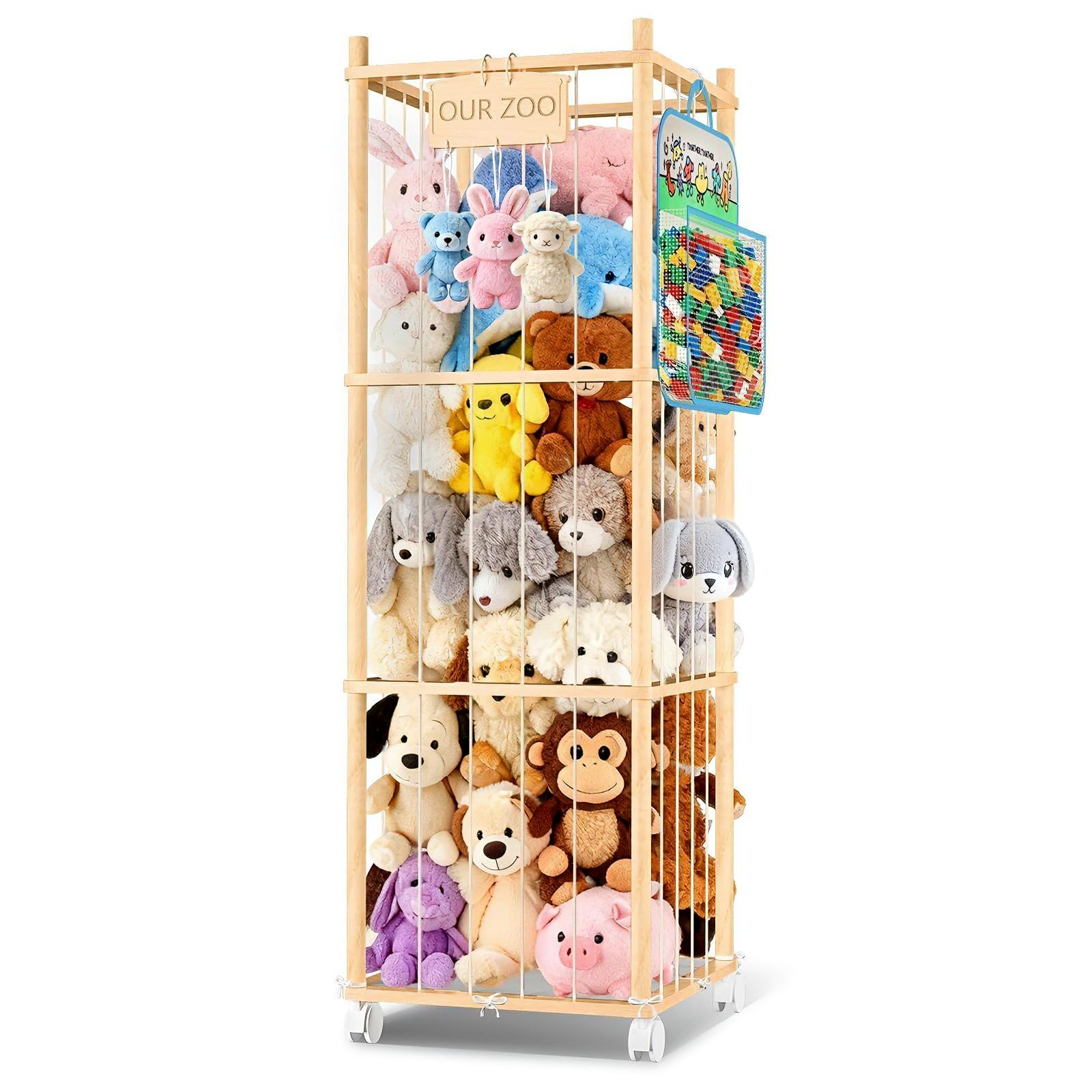 DUOQNY durable-pine-wood-construction ensures long-lasting toy storage.