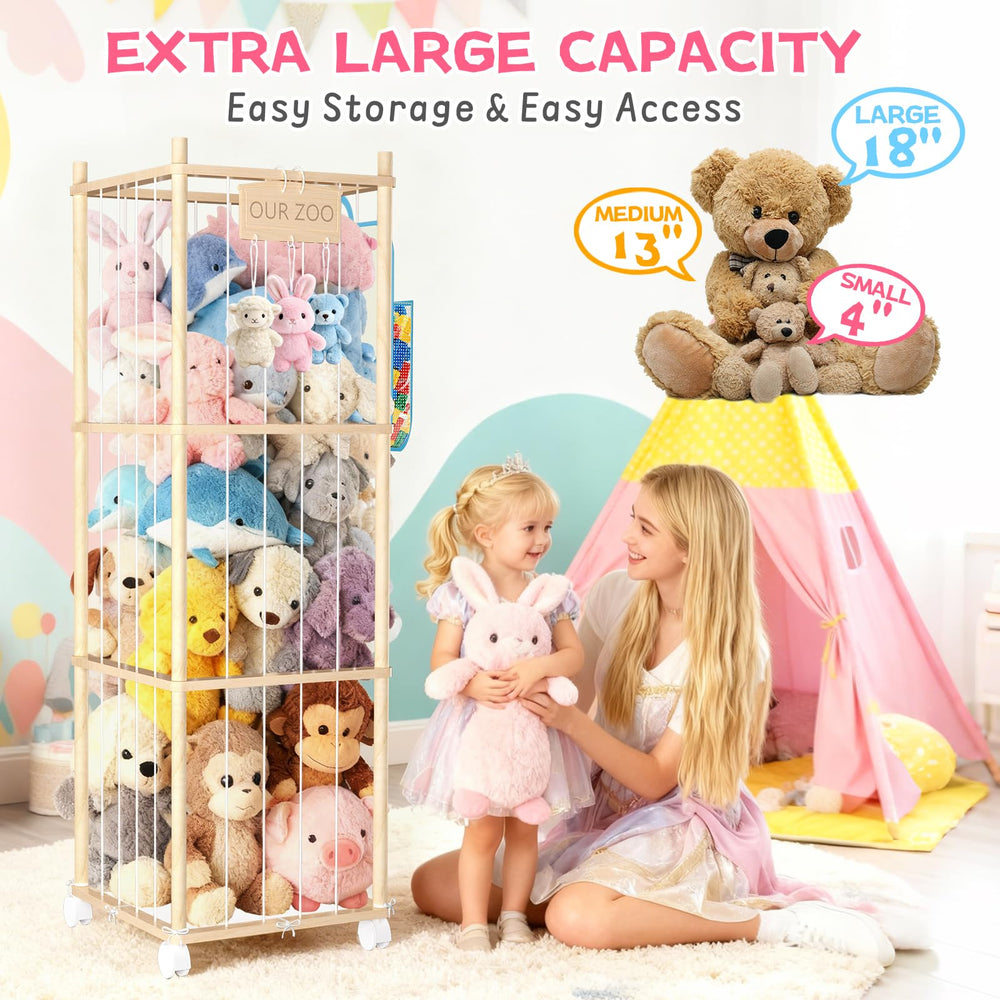 DUOQNY movable-lockable-toy-storage-wheels allow easy room-to-room rearrangement.