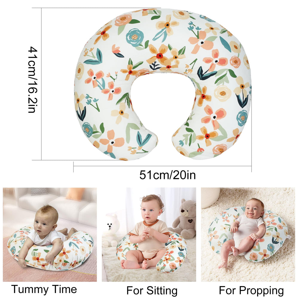 DUOSHIDA nursing pillow shows breathable filling for comfortable baby feeding.