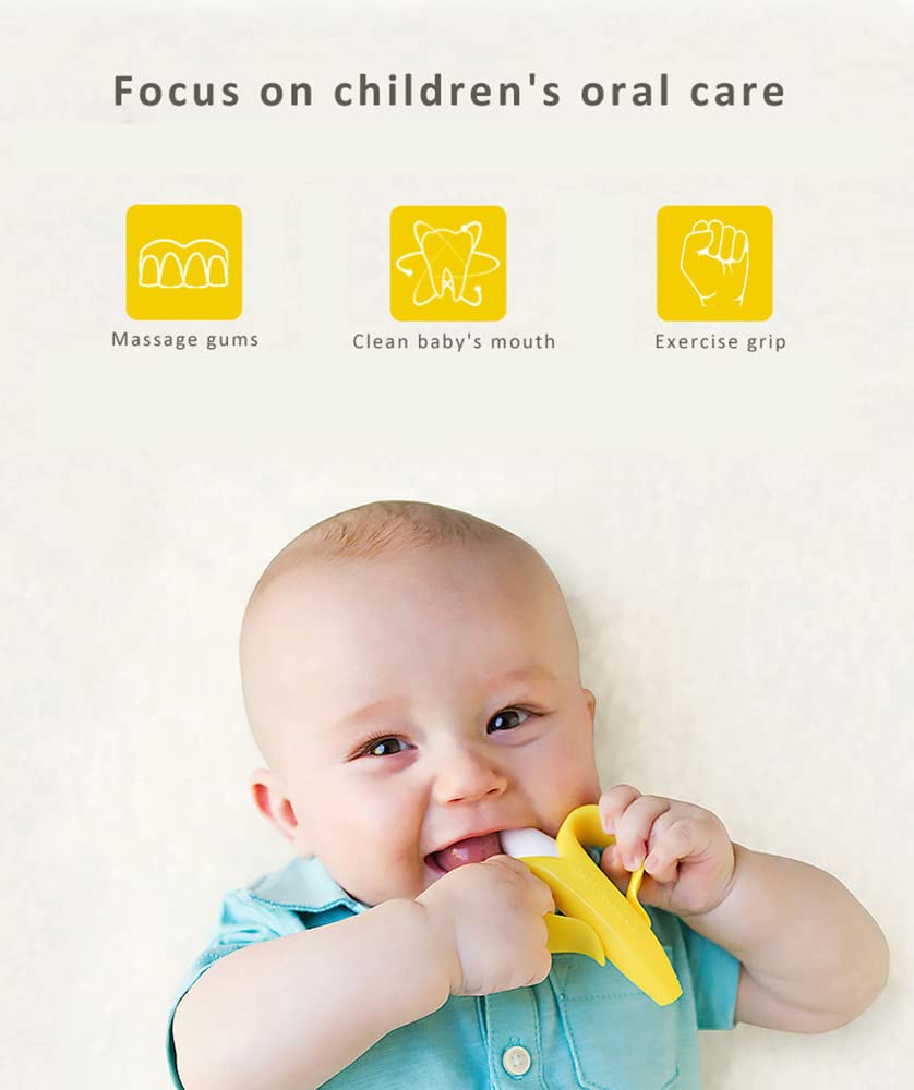 Dupad Story Banana Teether hygienic one-piece design reduces dirt