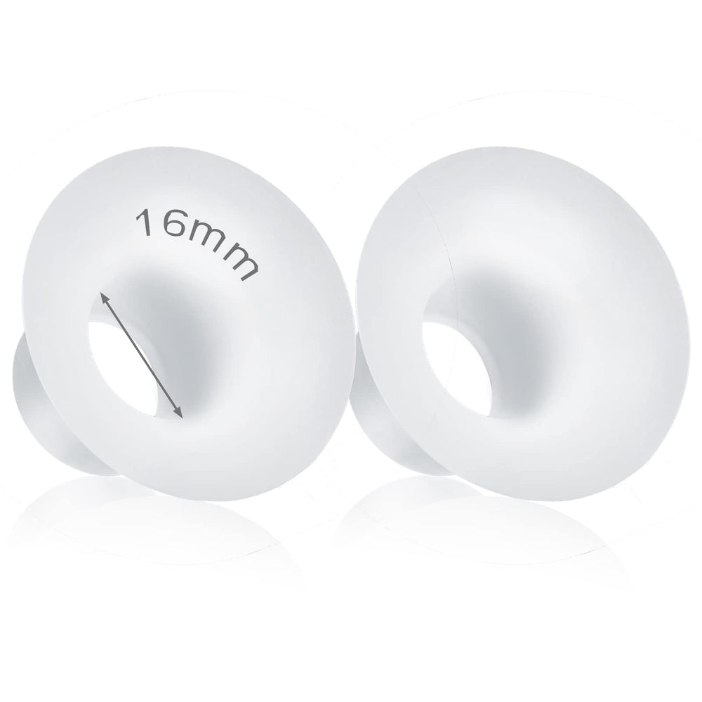 Durceler 16mm silicone flange insert pack shown with two inserts for shield compatibility.