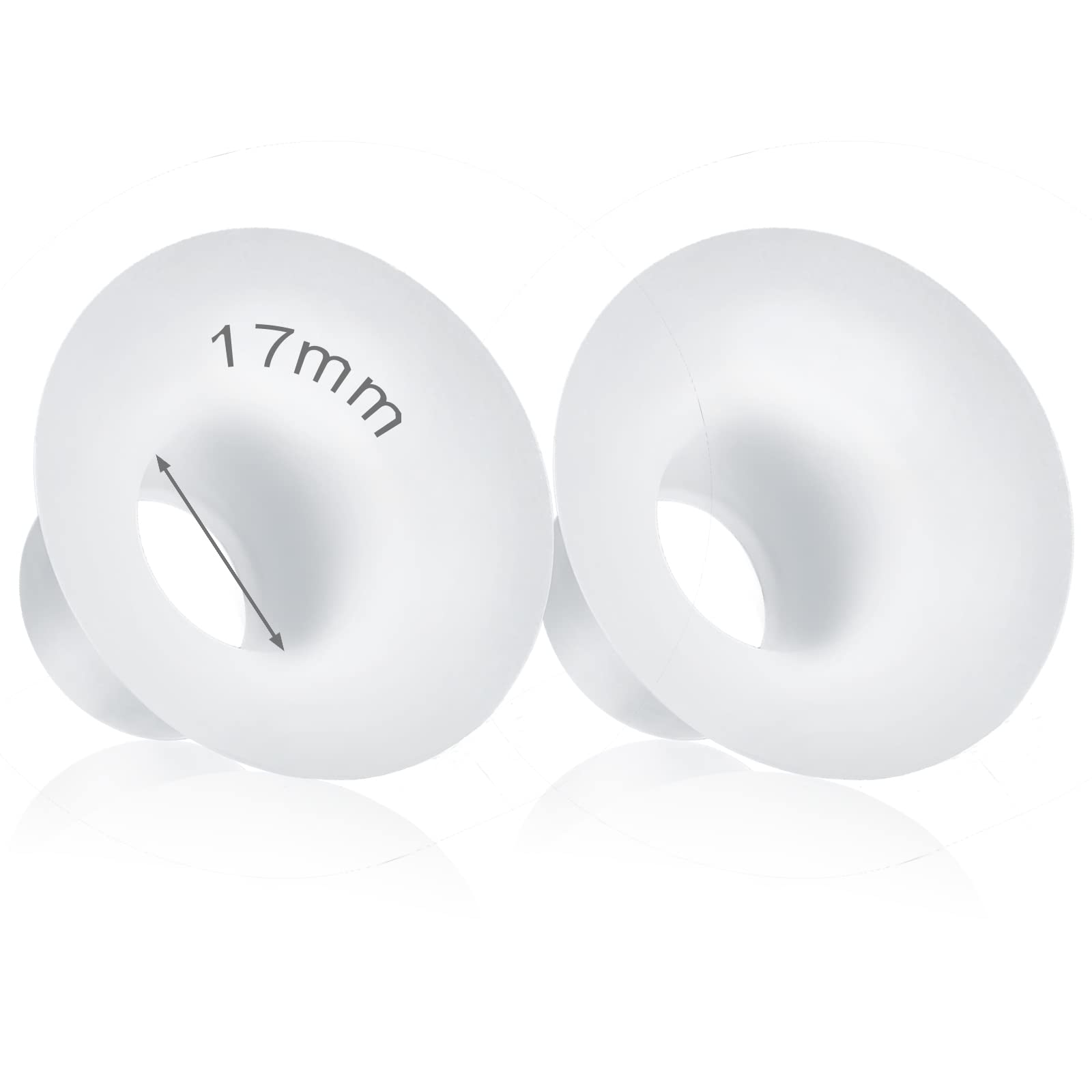 Durceler 17mm silicone flange insert pack for compatible shields provides a comfortable, customized fit.