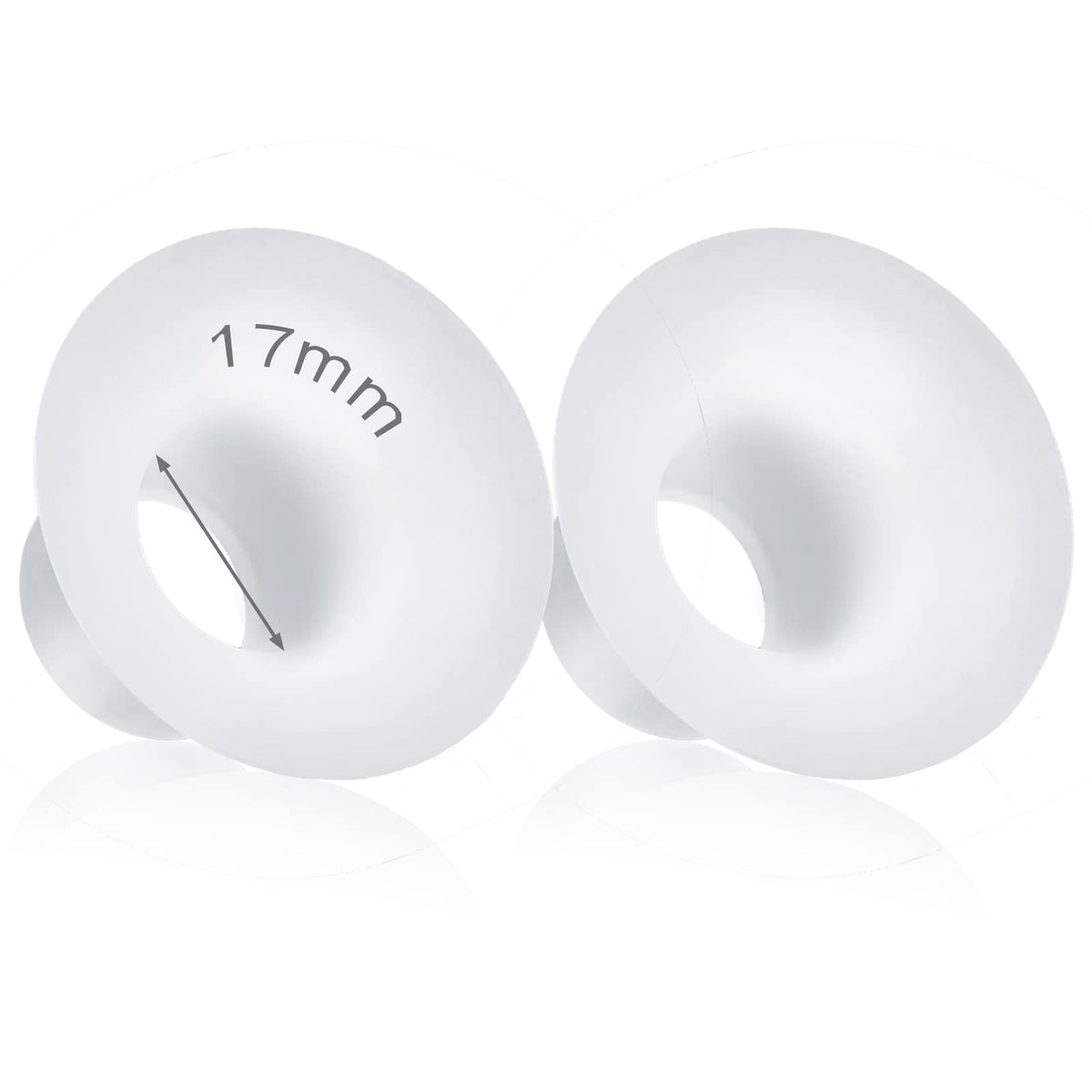 Durceler 17mm silicone flange insert pack for compatible shields provides a comfortable, customized fit.