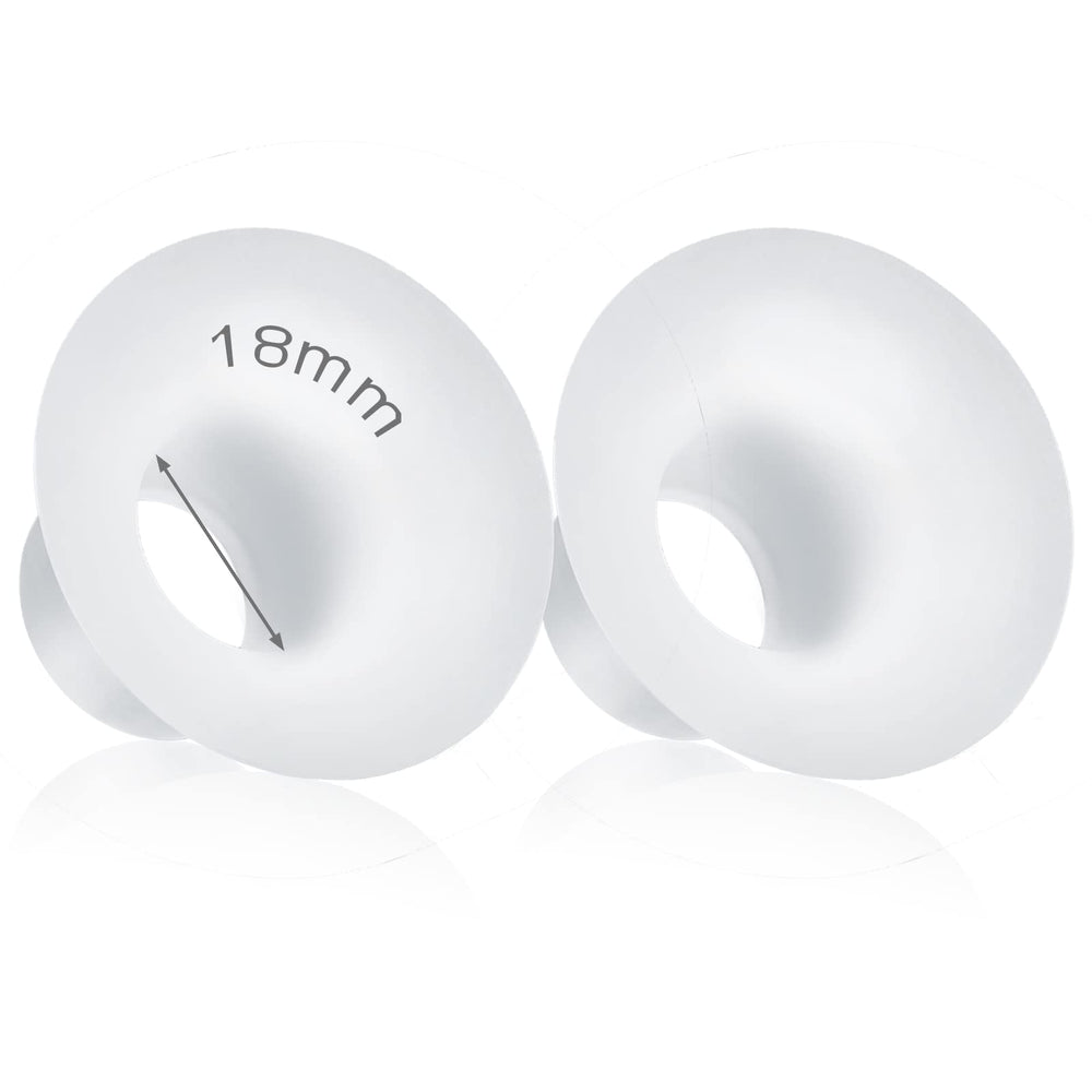Durceler 18mm insert close-up shows BPA-free silicone for comfortable pumping