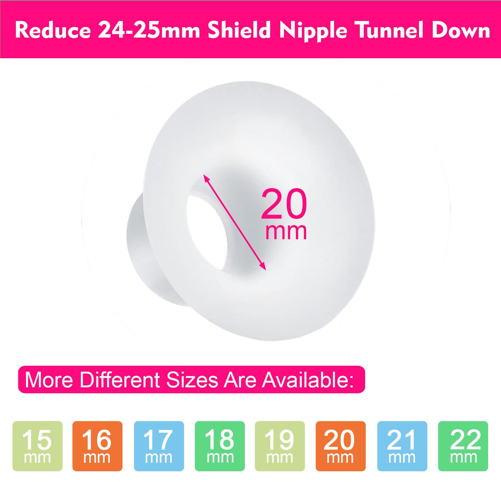 Durceler 20mm insert fit guide demonstrates snug tunnel reduction during pumping.