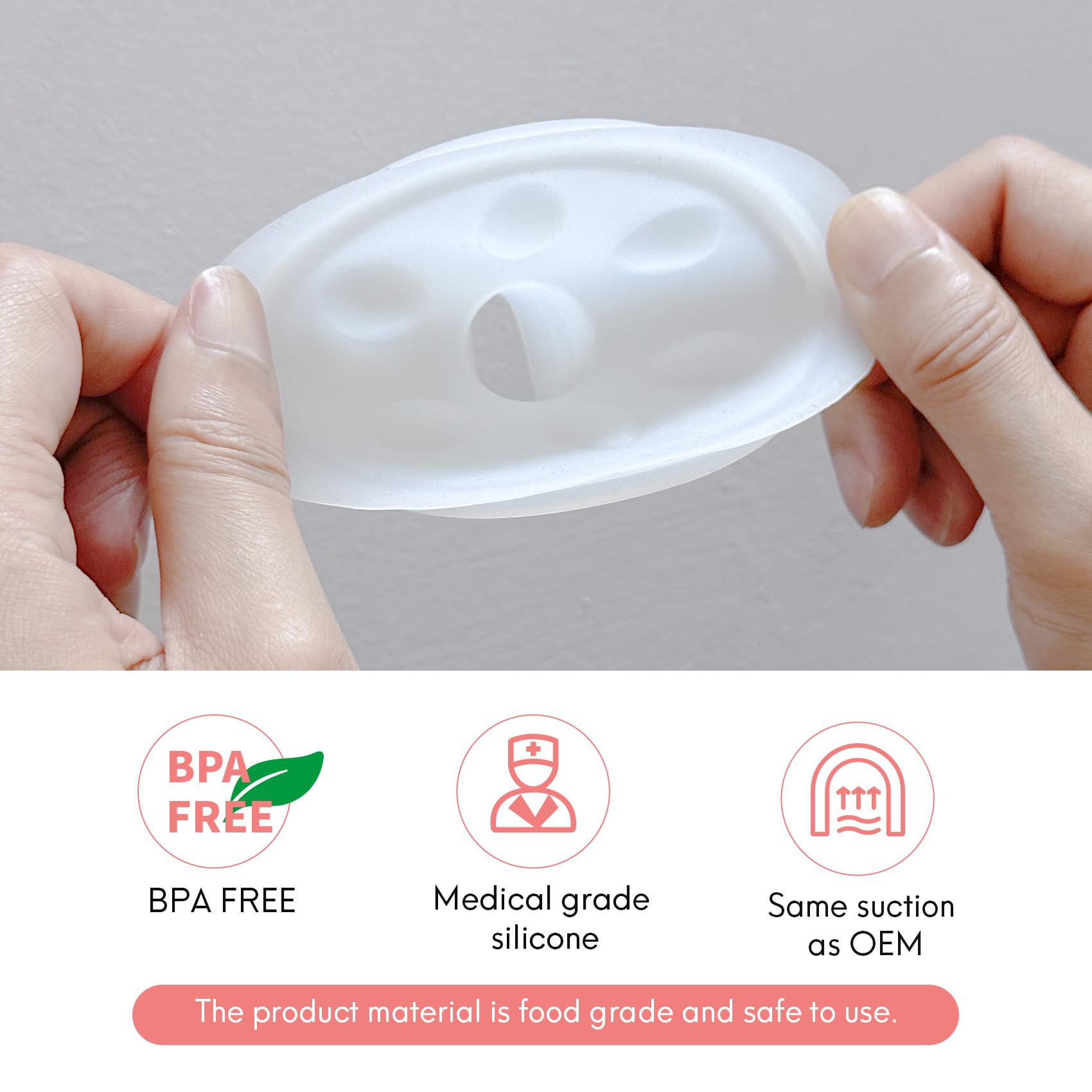 Durceler BPA-free silicone material ensures safe, soft, easy cleaning