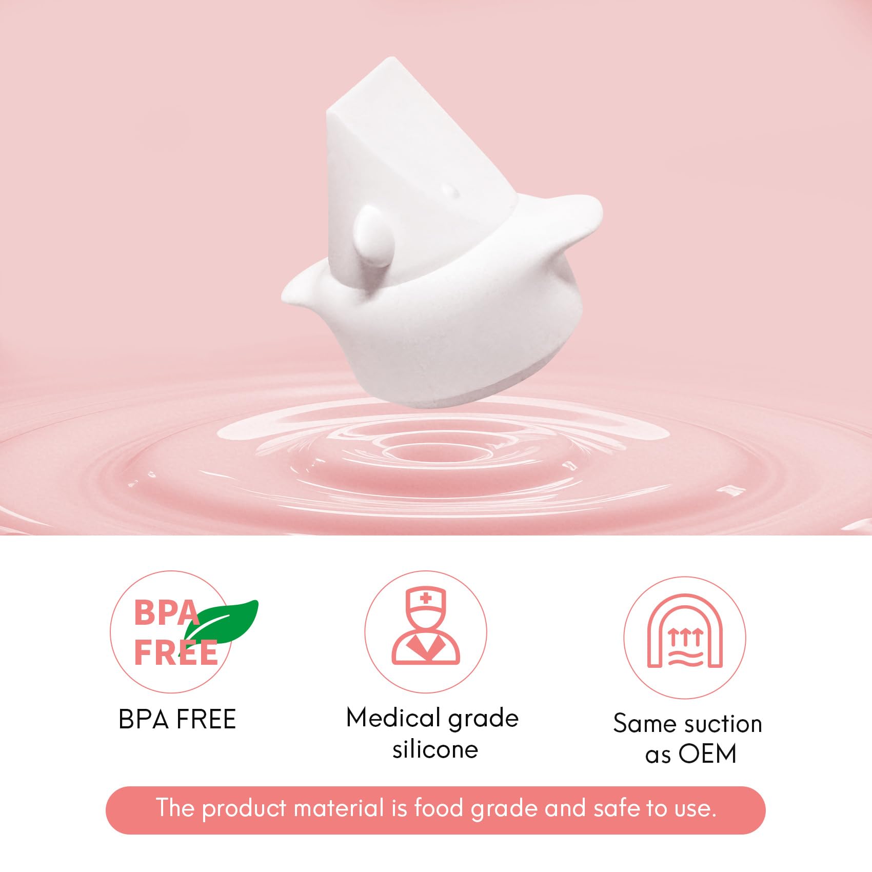Durceler duckbill valve BPA-free silicone ensures safe, odorless pumping accessories.