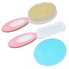 Duruan baby hair brush with soft goat bristles for gentle scalp care.