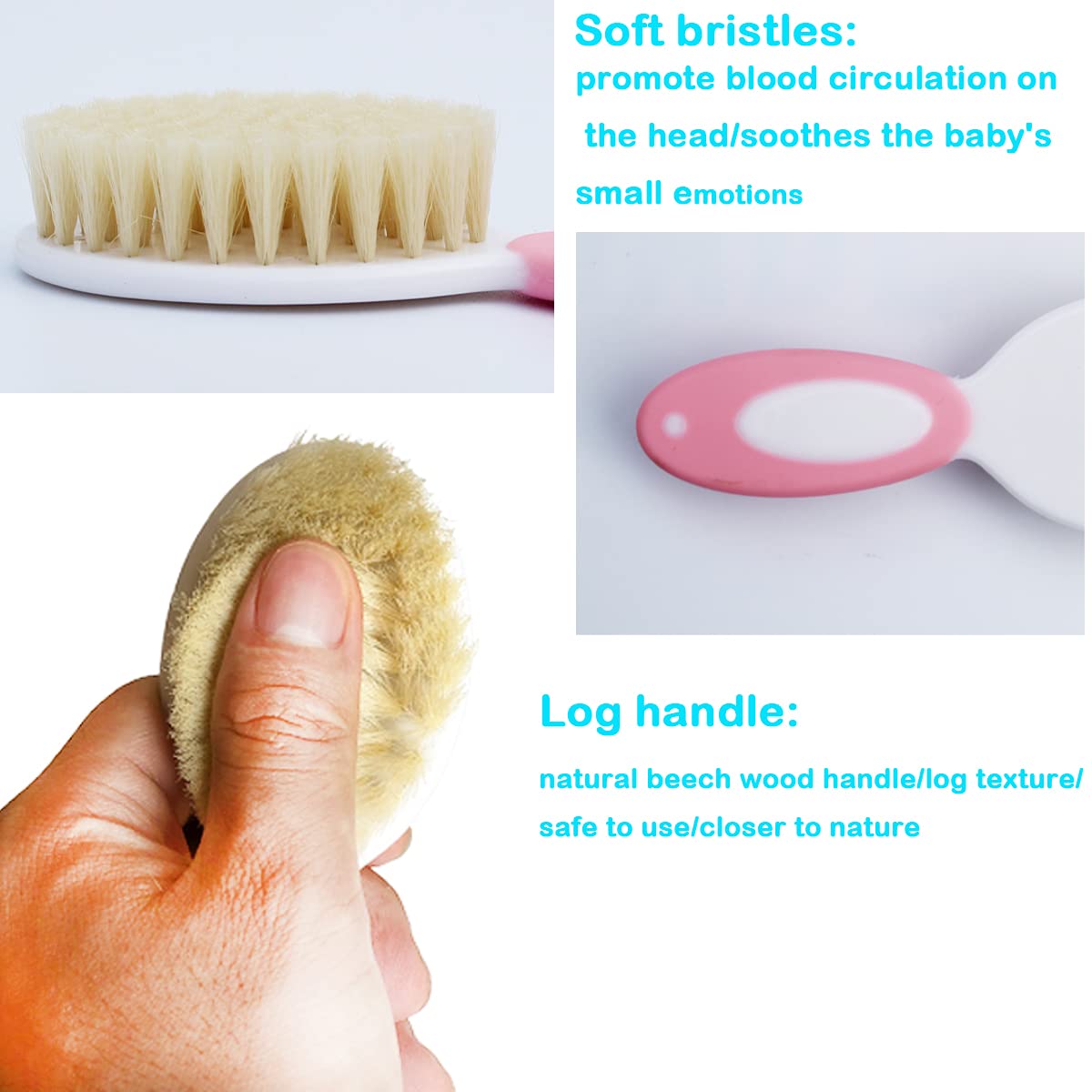 Duruan cradle cap brush octopus design with ergonomic grip.