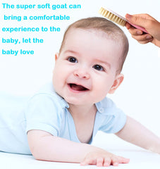 Duruan goat bristles glide gently on a delicate baby's scalp.