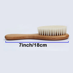 Duruan goat bristles close-up showing soft, hypoallergenic touch ideal for calming baby during bath