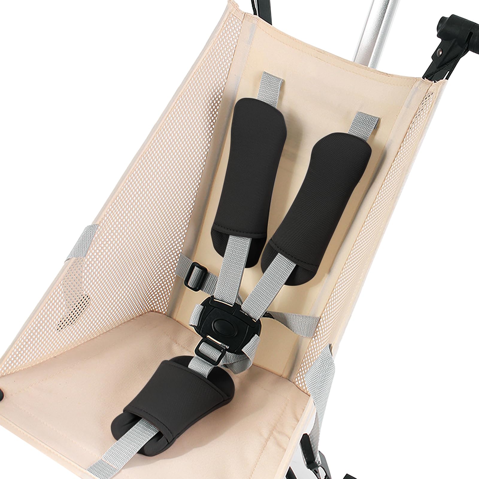 DUSHARKFUN strap pad packaging highlights universal fit for all car seats.