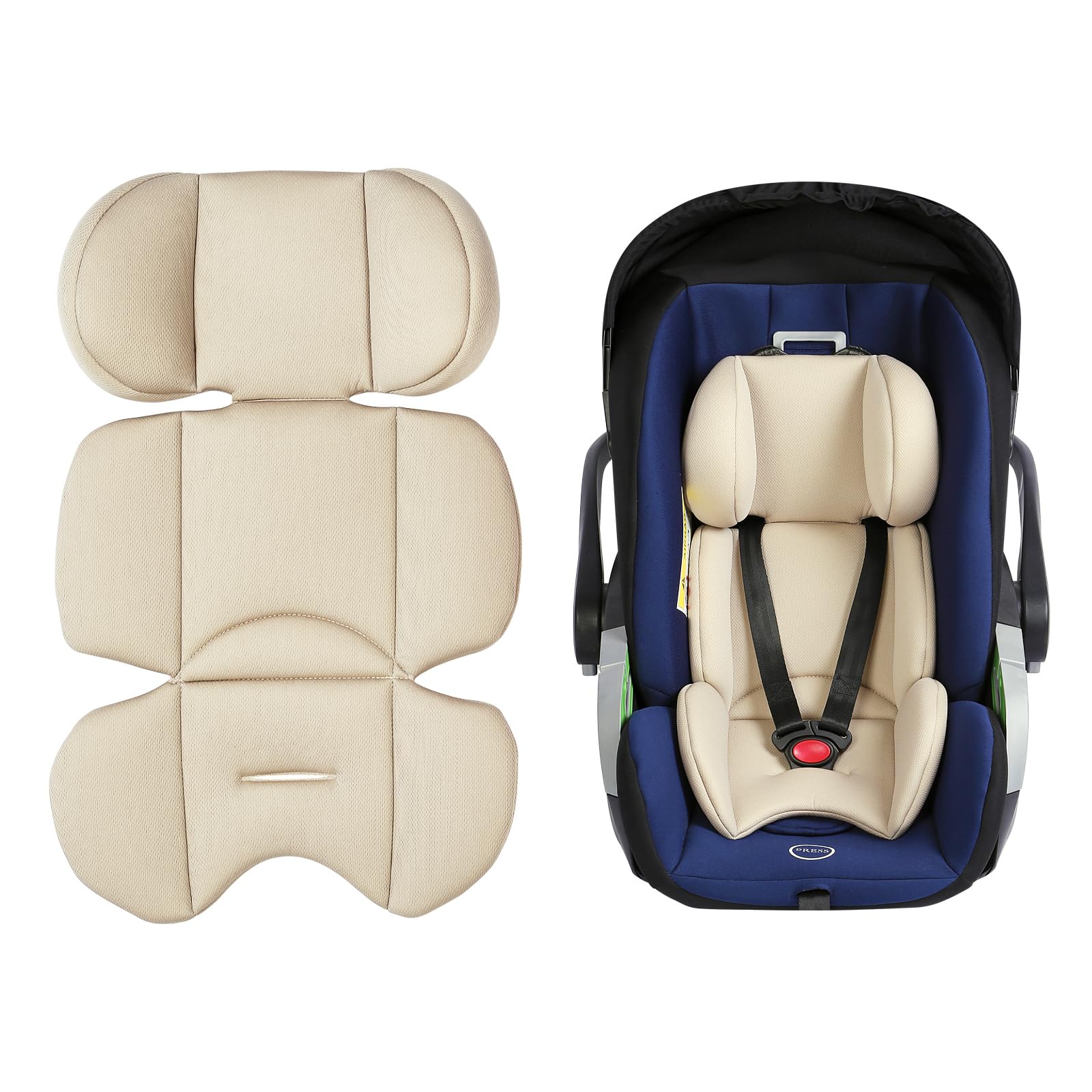 DUSHARKFUN infant car seat insert with breathable mesh for cool, dry rides