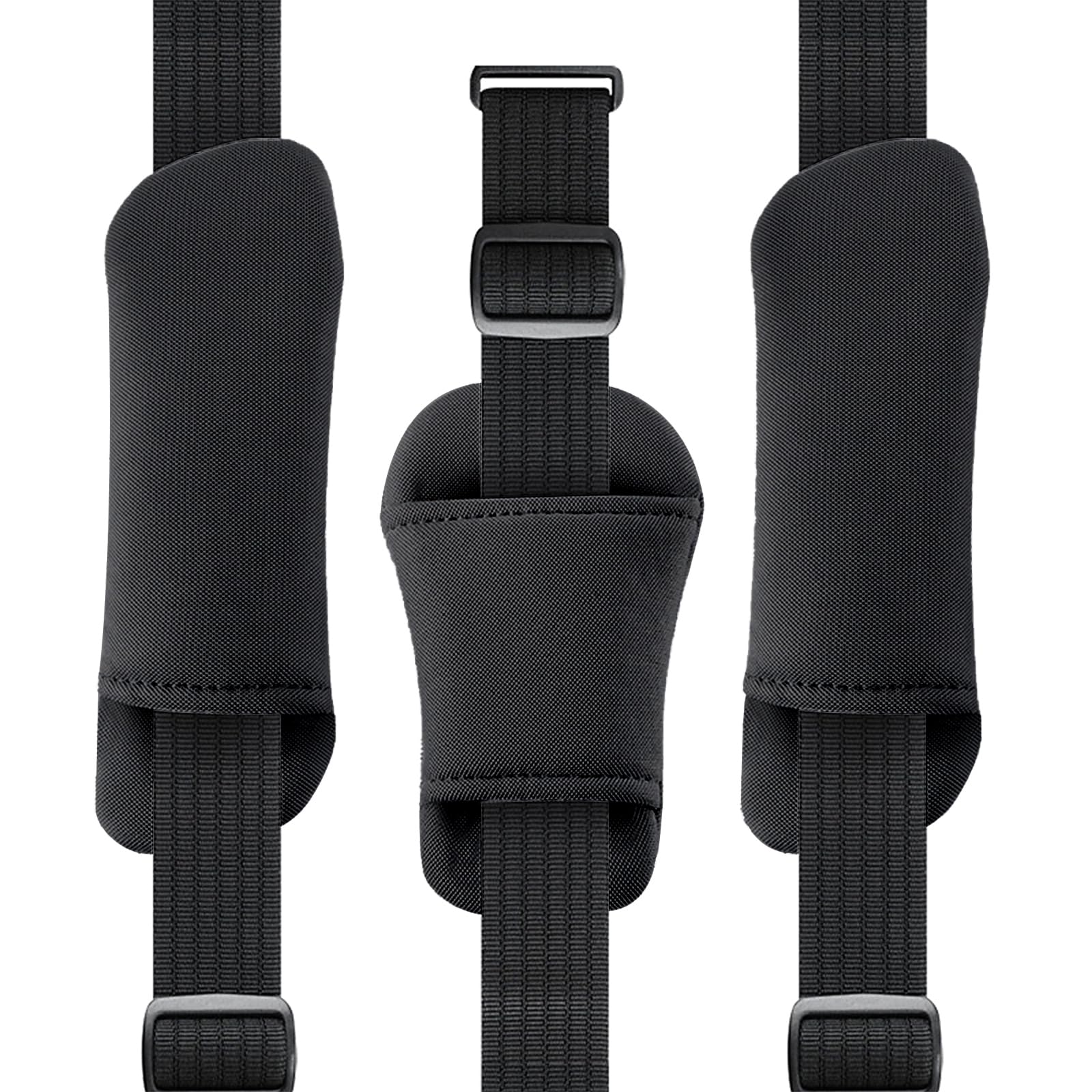 DUSHARKFUN universal-fit strap pad demonstrates simple wrap-and-clip installation.