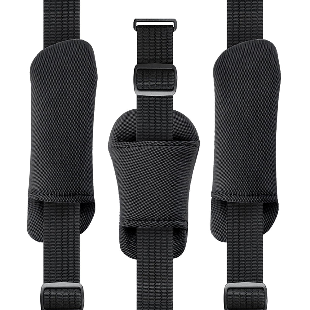 DUSHARKFUN universal-fit strap pad demonstrates simple wrap-and-clip installation.