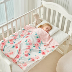 DuShow Floral Baby Blanket leaf design adds nursery decor charm.