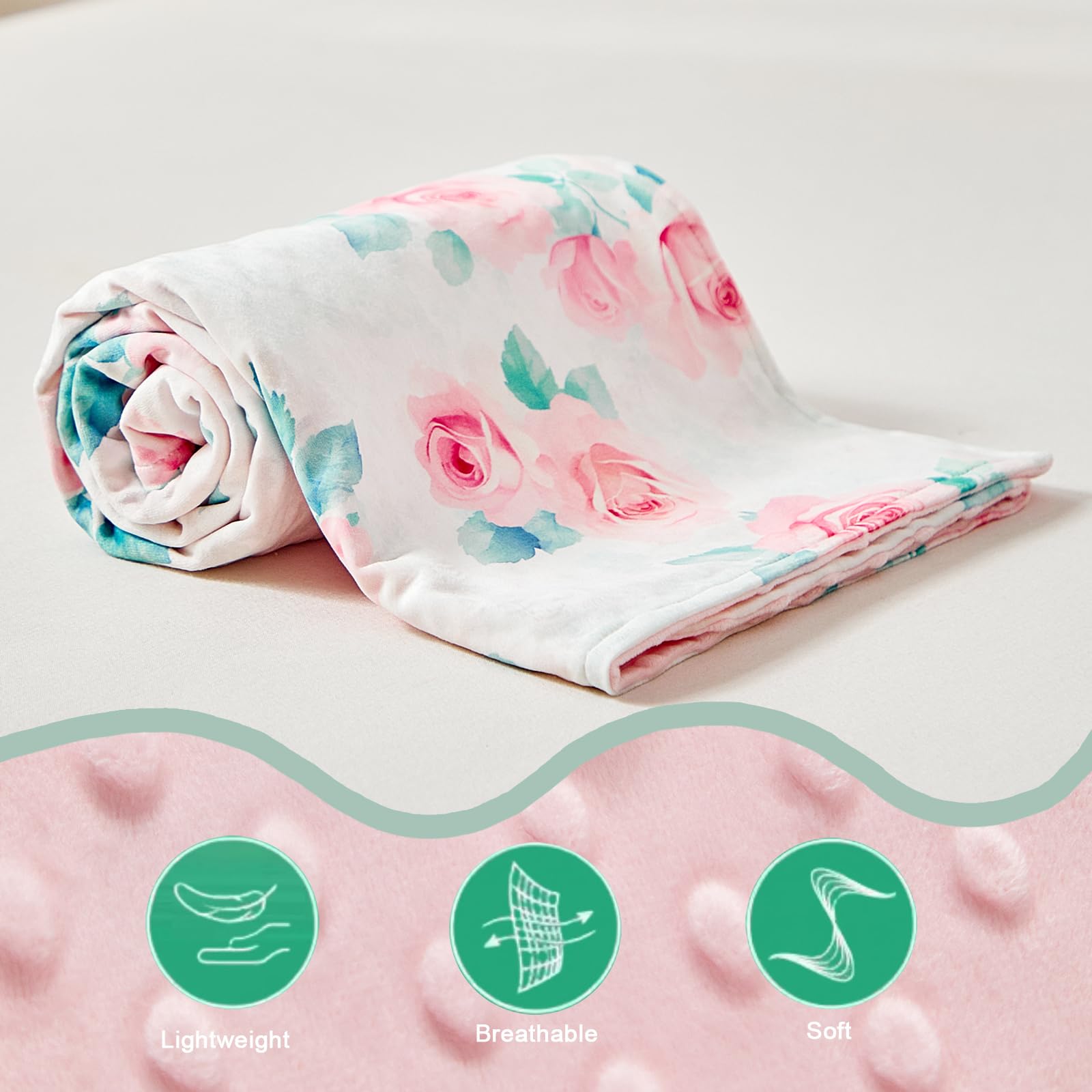 DuShow Floral Baby Blanket enhances nursery decor and cozy vibes for everyday use.