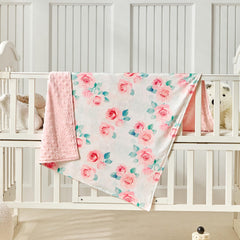 DuShow Floral Baby Blanket size 30x40 inches for newborns and toddlers.