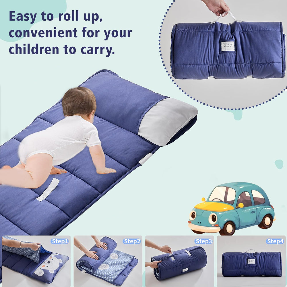 DuShow nap mat built-in name tag helps identify each mat quickly.