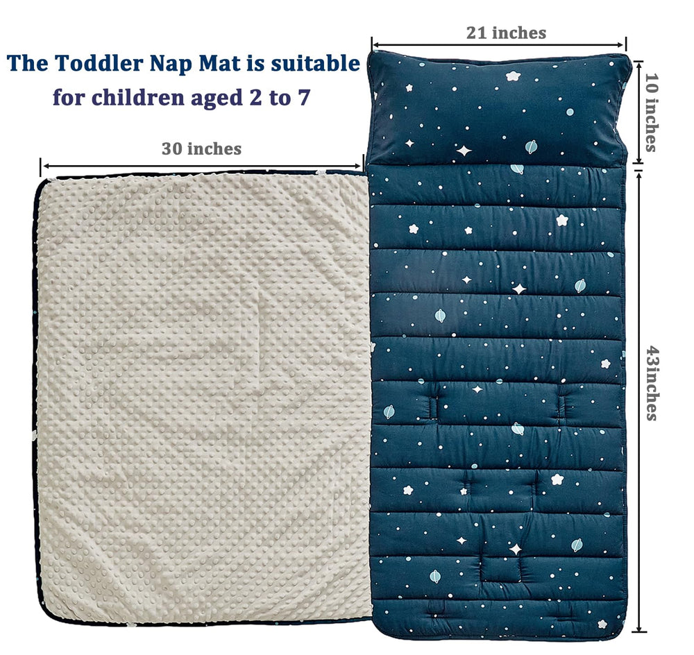 DuShow nap mat removable pillow shows adjustable comfort for nap-time setups