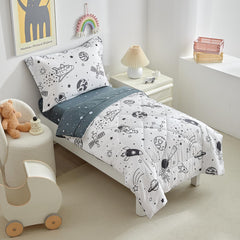 DuShow toddler bedding flat sheet in soft microfiber for comfort