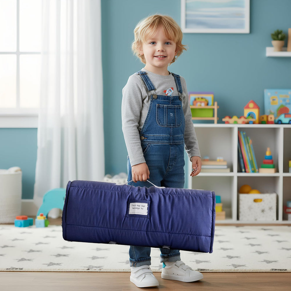 DuShow nap mat measures 53 by 21 inches for growing toddlers.