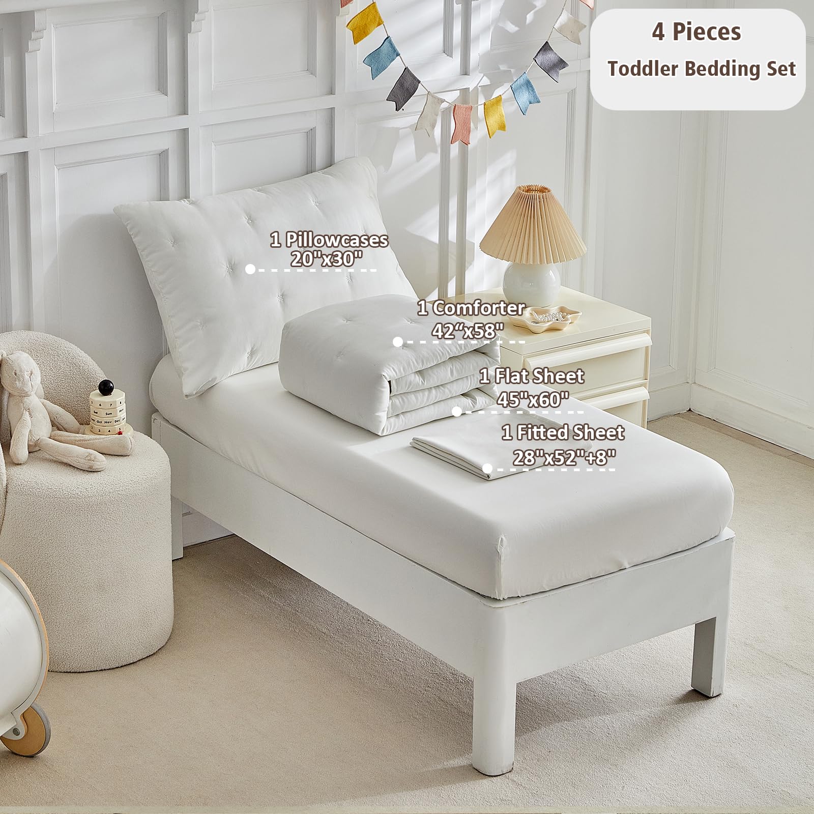 DuShow pillowcase 20x30 completes the bedding set with soft finish